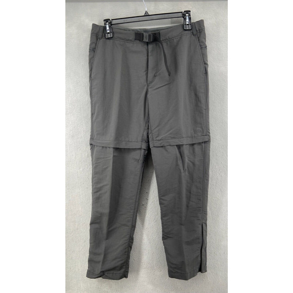 The‎ North Face Pants Mens Sz 36x32 Gray Convertible Leg Belted Nylon Zipper - Picture 1 of 16
